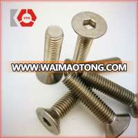 High Quality Alloy Steel Hex Socket Flat Head Screw DIN7991